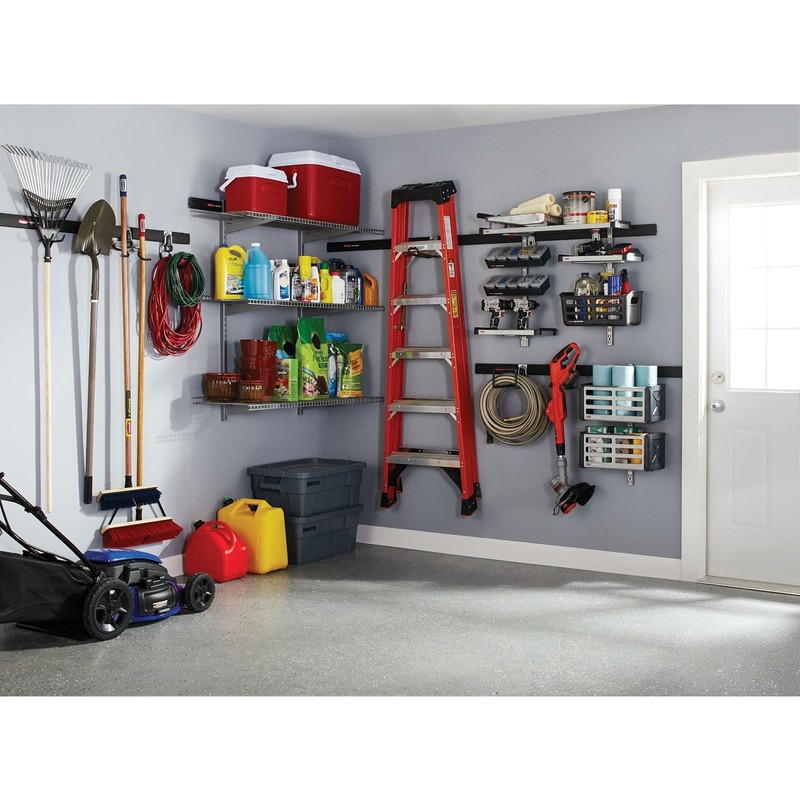 Rubbermaid FastTrack Rail Large Shelf Organization System, Holds up to
