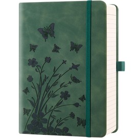 HwxBen Lined Journal Notebook– 365 Pages,Hardcover Leather Journals for Women Writing, A5 5.9'' x 8.5''College Ruled 100 gsm Paper for Work,Note-Taking,Office,School,Home Supplies,SeaGreen.