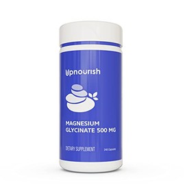 UpNourish- Magnesio Glicinato Quelato 500mg Cápsulas Magnesio Quelado Altamente Absorbible Magnesio Puro                                              