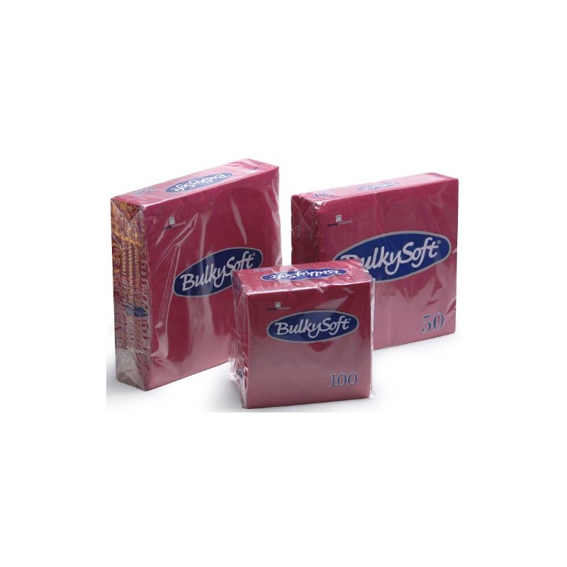 100 Burgundy Napkins 33cm 2ply