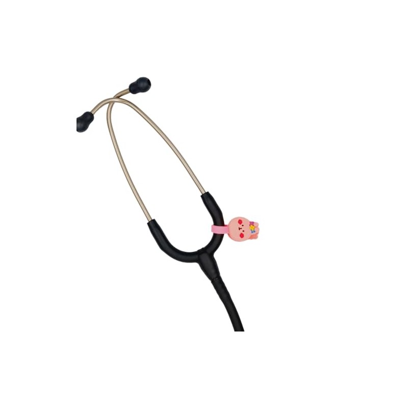 Stethoscope Charms Clip - Pink Bear Flowers - Medical Gift