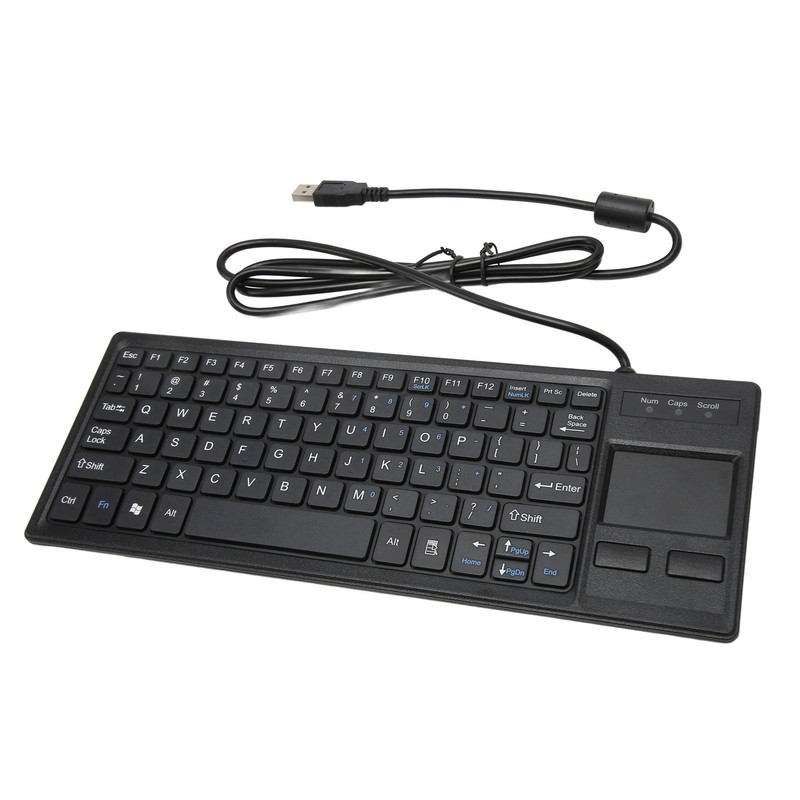 K 800 Keyboard with Touchpad Wired Ultra Thin Mini Compact