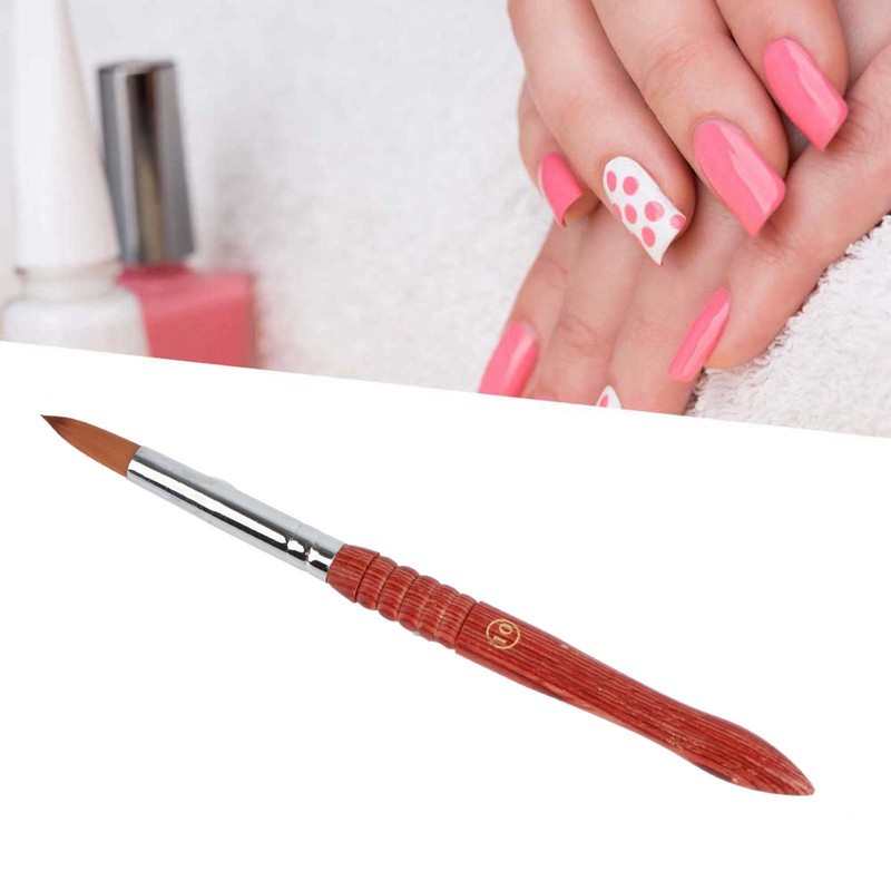 Professional Flexible Hair Nail Art Brush Rosewood Handle Crystal Pen