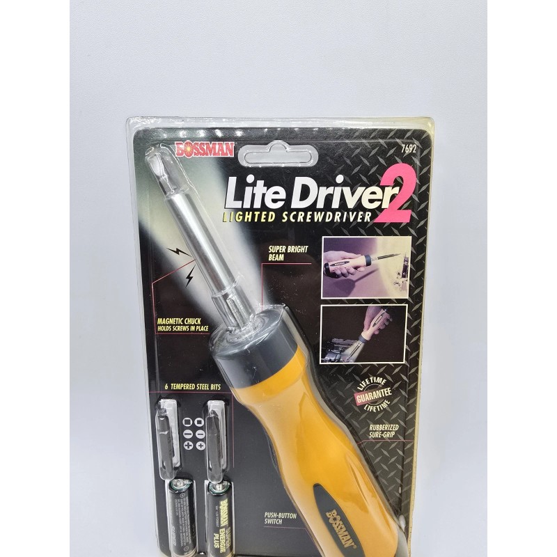 Bossman Hand-Held Screwdriver Set, Lighted, Sealed Brand New with Batteries