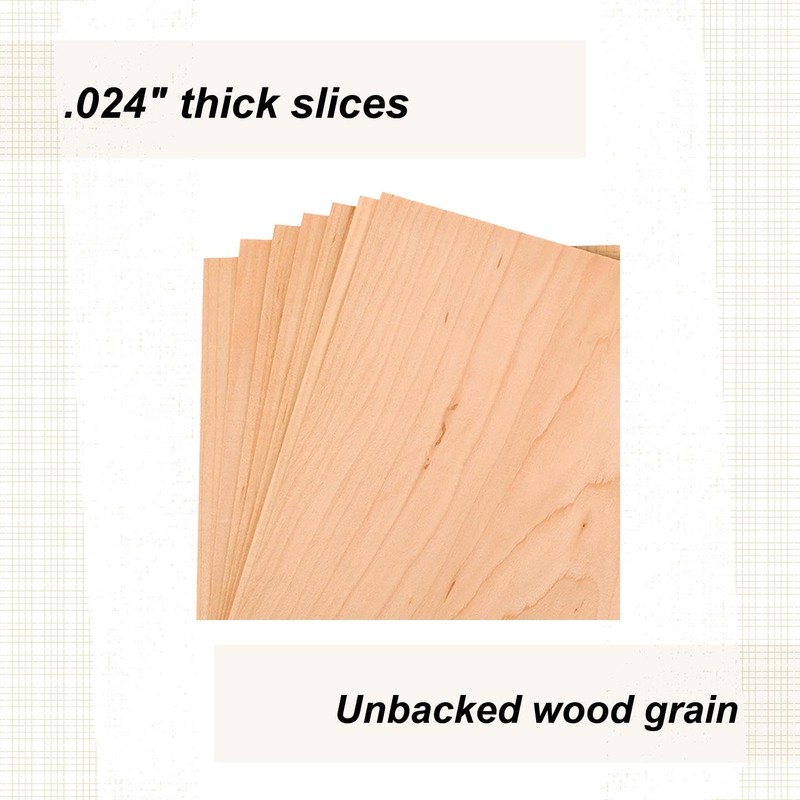 Maple Veneer 8" X 8", 7-Piece