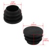 Sourcingmap Black Plastic 25mm Dia Blanking End Cap Round Pipe