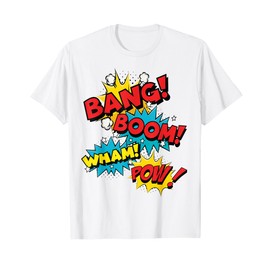 Bang Boom Pow Wham Comic Bubbles T-Shirt
