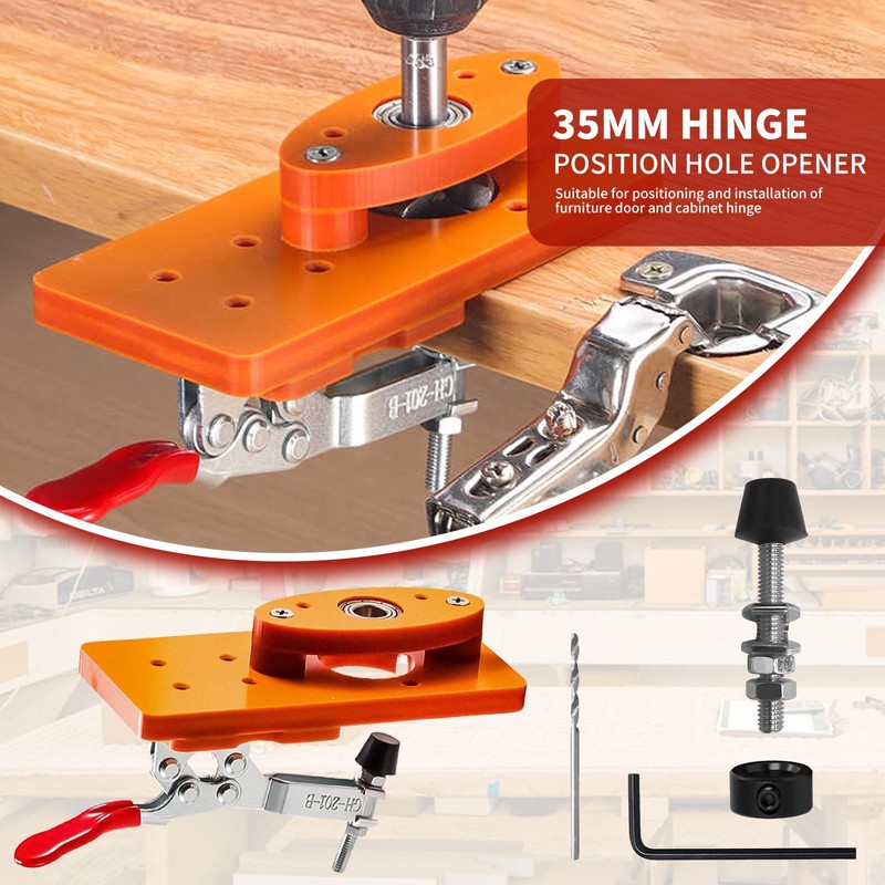 35 mm Hinge Drilling Template, Hinge Drilling Gauge Set, with