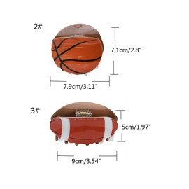 Claw Clips, Unique Baseball Basketball Football Hair Claw for Women Girl Hair Grip Hair Barrettes Outdoor Sports Headdress