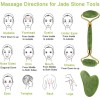 Rodillo De Masaje Facial De Jade Gua Sha Rejuvenece Kit