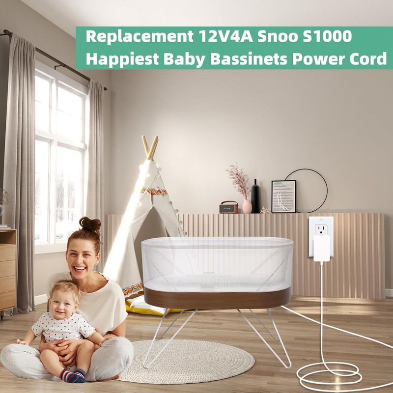 for Snoo Replacement Cord,12V 4A Snoo Power Cable S1000 Compatible