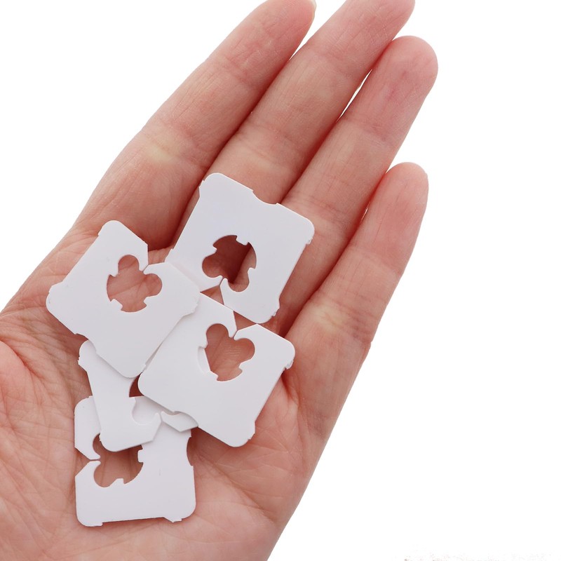 ZQIY 100PCS Disposable White Plastic Bread Clips 0.9x0.8inch Sealer Snap