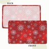 YSBYEIU Red Christmas Snowflake Plaid Tablecloth Reusable Xmas Holiday Table
