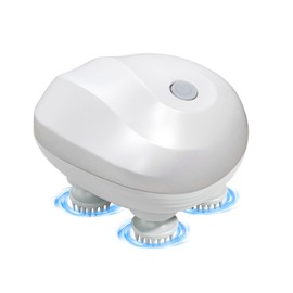 Electric Scalp Massager, Portable Handheld IPX7 Waterproof Massager,4 Massage Heads, 3 Modes, Handheld Head Massager for Head and Back Massage, Body Relaxation