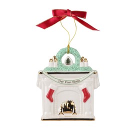 Spode - Christmas Tree Collection - Our First Home Fireplace Ornament 2021 - Ornament measures at 4"
