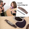 Unxuey Adjustable 6 String Rosewood Bridge Insert Set Acoustic Guitar