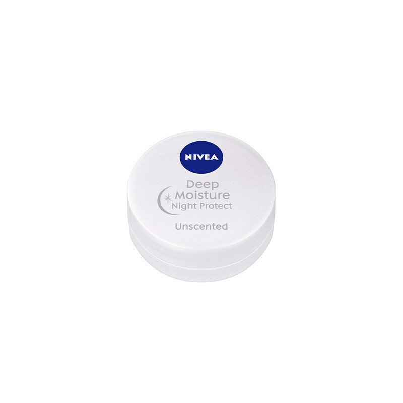 Nivea Deep Moisture Night P Unscented Lip Balm, 0.2 oz