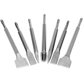 Juego de cinceles de taladro SDS Plus de 7 piezas, incluye 40 mm, 20 mm y cinceles especiales