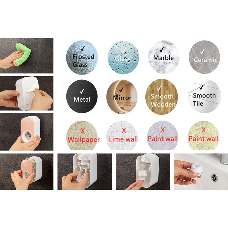 Automatic Toothpaste Dispenser Wall Mounted for Bathroom,Toothpaste Squeezer for Kids