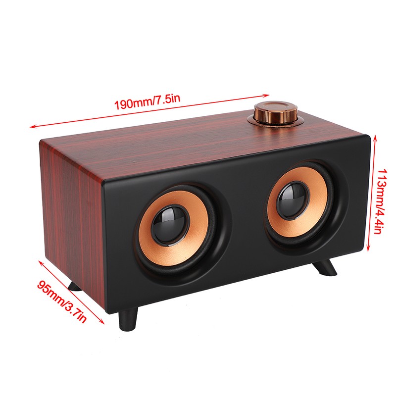 FT-3008 Retro Wooden Mini Bluetooth Speaker Wireless HIFI Stereo Player