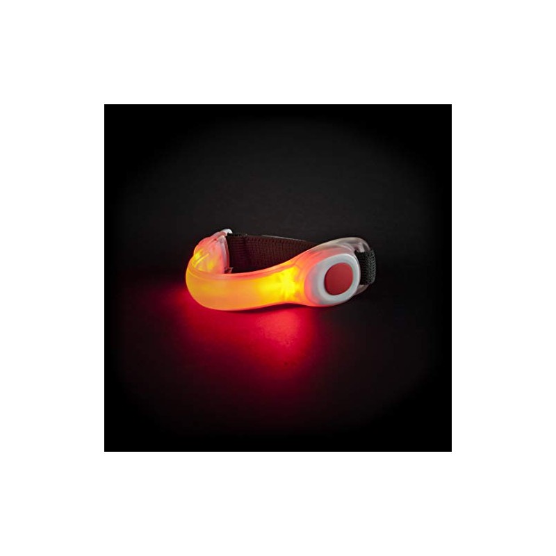 Aura LED Running Armband Hi Visibility Strip - Red, One