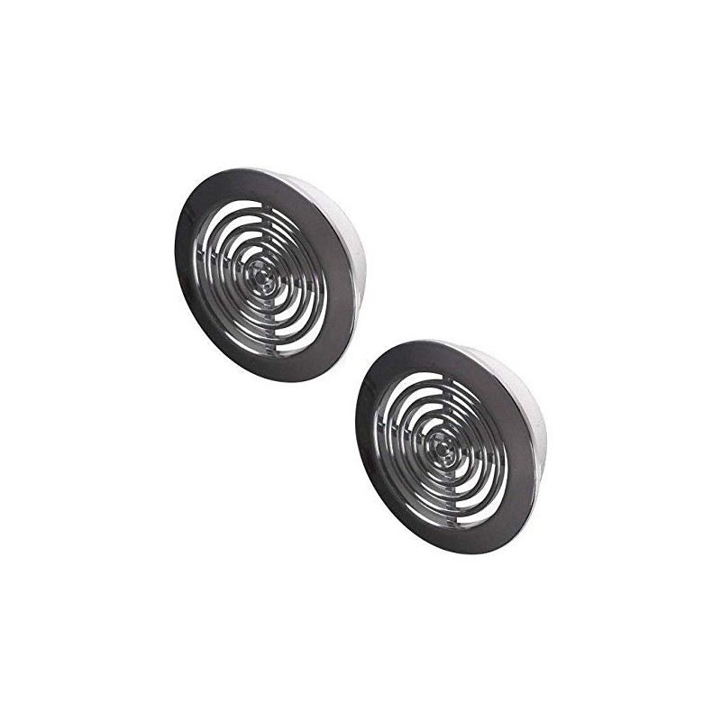 MINI 2x Air Vent Grille Covers 45mm (1.77inch) Ducting CHROME