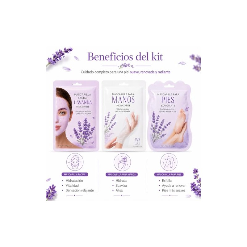 Genérico Kit Autocuidado Hidratación Lavanda Cada Uno