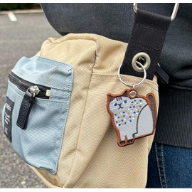 Decoré Corporation Reflective Embroidery Key Ring, CAT Brown, Approx. 2.1 x 2.4 x 2.4 inches (54 x 60 x 3 mm), Hardware Not Included RF-26265