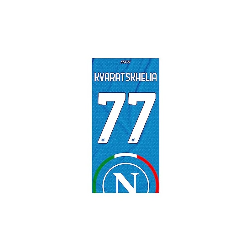 SSC NAPOLI Unisex - Adult Kvara Beach Towel, Light Blue,