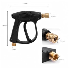 Pressure Washer Gun, Bestgle Max 4350 PSI High Pressure Water Gun, 1/4" Quick Connect Nozzles Power Washer Spray Gun Applicable to M22-14 Threaded Interface