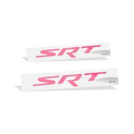 Reflective Concepts - SRT Badge Overlay Decal Stickers - Grille and Trunk - 2015-2018 Challenger SRT 392 (Hot Pink)