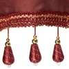 Madison Park Aubrey Jacquard Window Rod Pocket Valance with Beads,