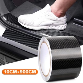 Kaliwa Carbon Folie 10cm*9M, selbstklebend Autofolie aus Vinyl, Lackschutzfolie Schutzfolie für Auto/Fahrrad/Motorrad - 10cm x 900 cm