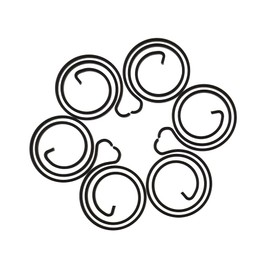 eMagTech Pack of 6 Door Handle Springs Spool with 2.5 Turns Replacement Spring 3 mm Thick Door Repair Left/Right