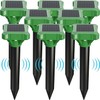 Solar Powered Mole Repeller Outdoor Vole Deterrent Gopher Repellent with