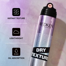 Redken Triple Dry 15 Dry Texture Finishing Spray | For All Hair Types | Adds Body & Shine Without Stickiness | Medium Hold | 8.5 Oz
