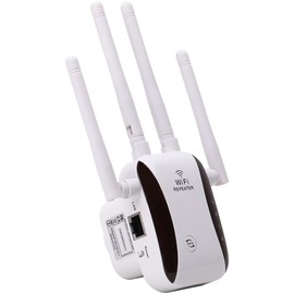HOSAYA WiFi Extender for Home, Up to 5000 Square Meters and 40 Devices, External WiFi Antenna x 4, RJ45 x 1 Port, WPS, WiFi Range Extender, WiFi Amplifier, Easy