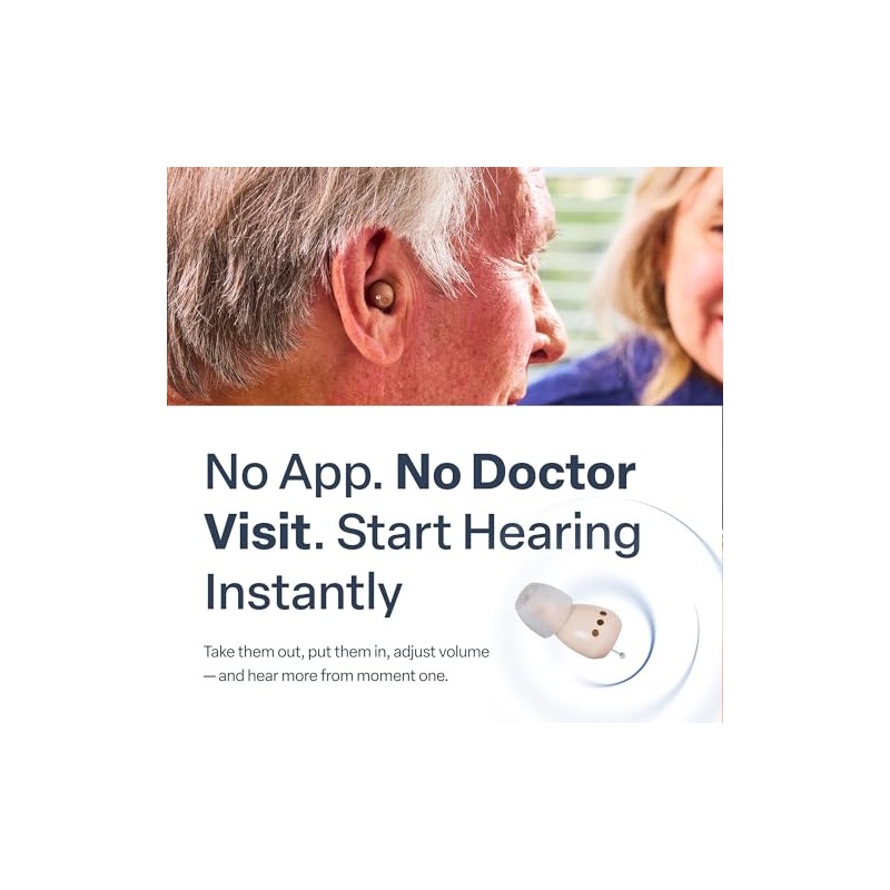 Audien Atom One OTC Hearing Aids - Wireless, Rechargeable, and