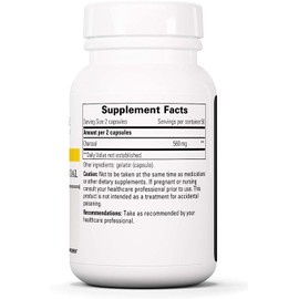 Integrative Therapeutics Activated Charcoal - Gluten Free - Dairy Free - 100 Capsules