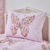 Catherine Lansfield Enchanted Butterfly Reversible Double Duvet Cover Set with