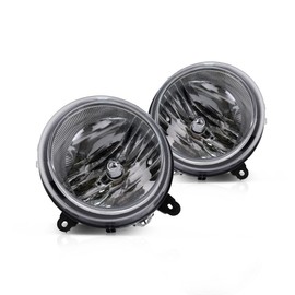 KarParts360 For Jeep Patriot 2007-2017 Headlight Assembly Driver And Passenger Side | Pair | Black | Composite | Replacement For CH2502176, CH2503176 | 5303843AE, 114-01001, 5303842AE