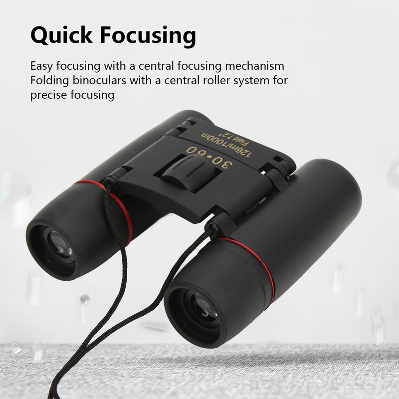 30x60 Compact Binoculars Clear Low Light Vision Easy Focus Portable