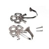 8 Of Curtain Tie Hold Back Hook Large Bow 80 mm Chrome + Screws