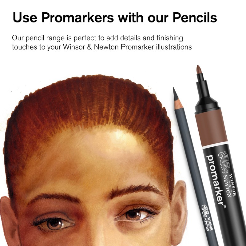 Winsor & Newton 490011 Drawing Pencils Set, 6 Pieces, 2