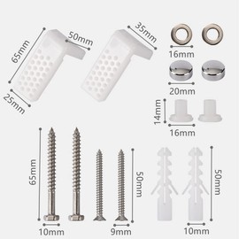 Floor Toilet Pan Fixing Kit L Shape Toilet Bidet Fixing Bolts Bathroom Repair Fixings Bracket and Screws for Floor Bathroom Toilet