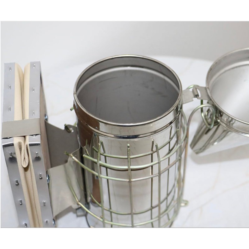 Stainless Steel Bee Hive Smoker with Heat Shield – Professional