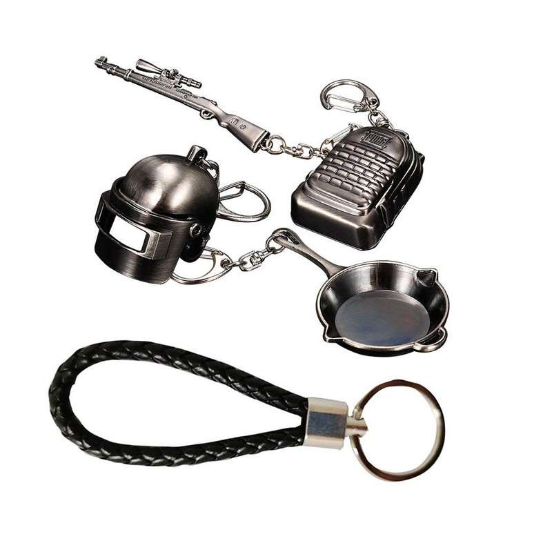Stainless Steel Keychain with PUBG Interesting Model for Children and
