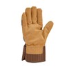 Carhartt Isolierter Herren-Handschuh aus synthetischem Wildleder, Sicherheitsmanschette, Braun, RR Stripe,