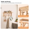 YeadCedle Coat Rack Wall-Mounted with Shelf Coat Hooks Wall Mount