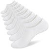 SIXDAYSOX White No Show Cotton Socks Mens 8 Pairs Ondo
